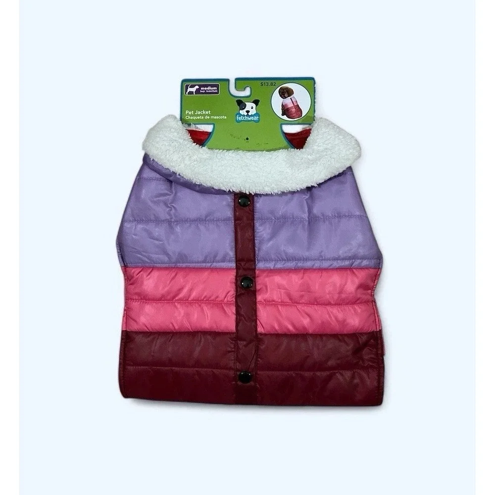 FetchWear Pet Winter Jacket Water Resistant Dog Coat Puppy Clothes - MEDIUM